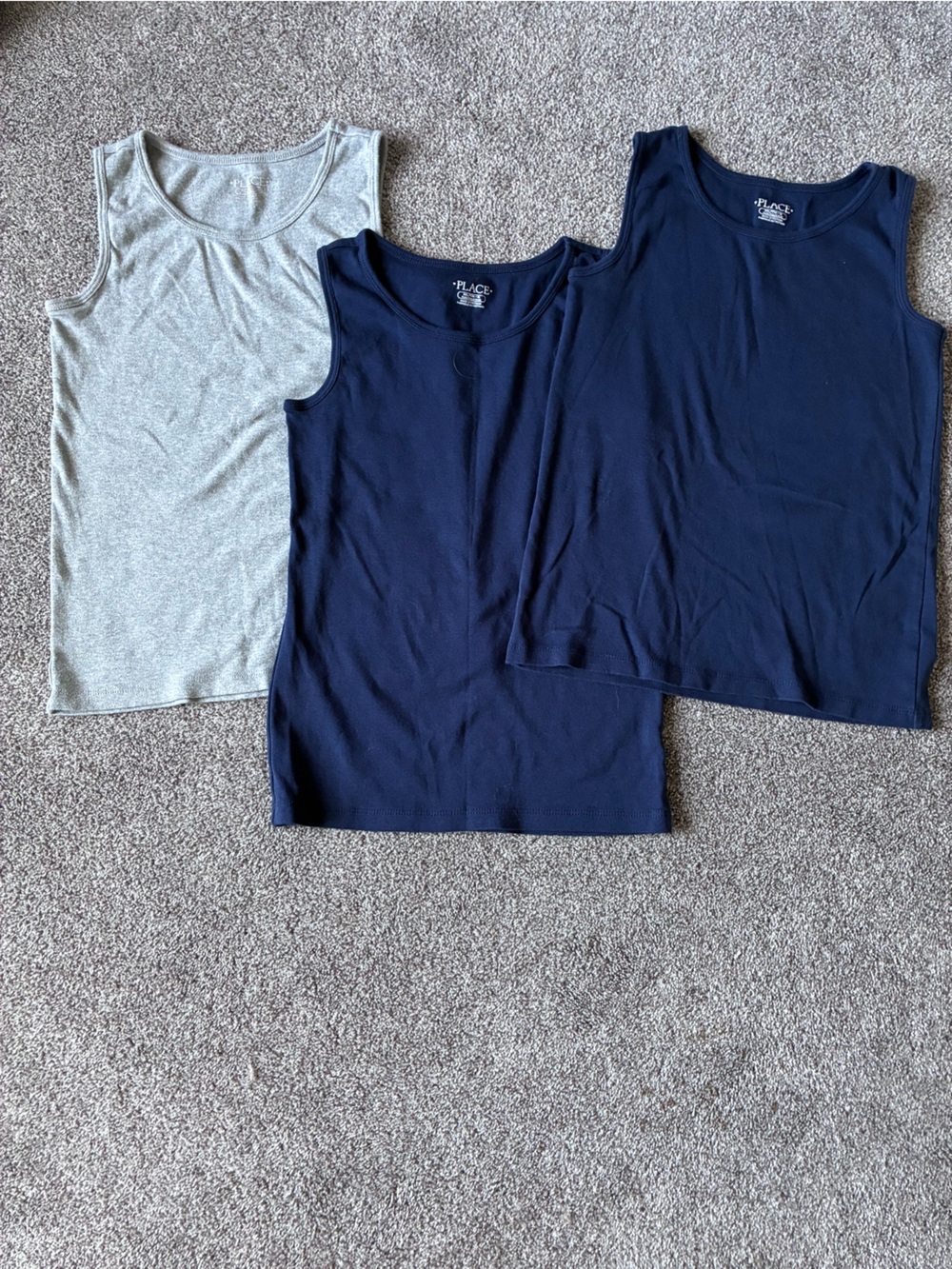 3 PACK The Children's Place Navy and Gray Tank Tops